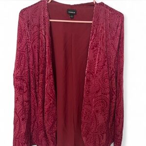 Torrid Women's Burgundy Paisley pattern Cardigan